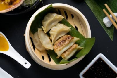Gyozas de Camarón al Vapor