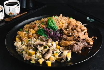 Teppanyaki de Lomo y Pollo